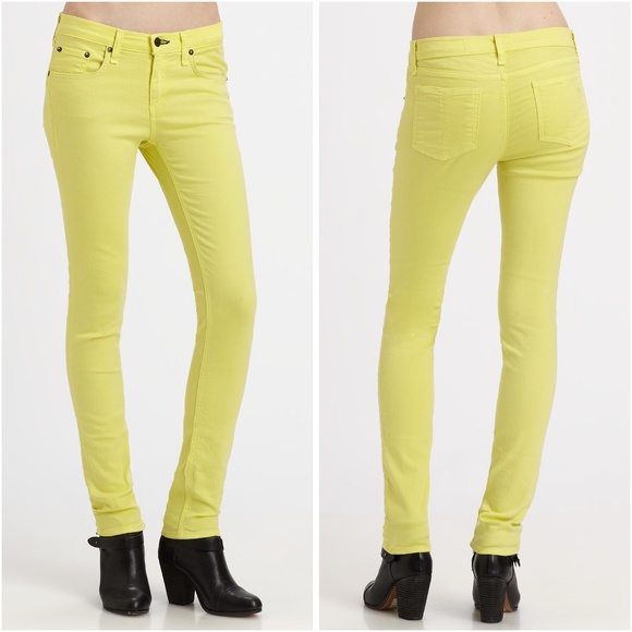 rag & bone Denim - Rag & Bone Light Yellow Skinny Jeans